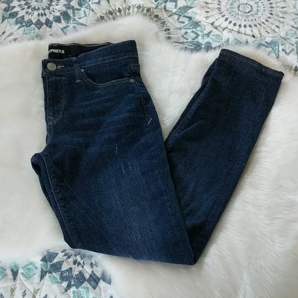 -SOLD- Express Stretch Super Skinny Mid Rise Jeans